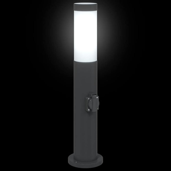 Stâlpi iluminatori cu priză, 3 buc., 50 cm, oțel inoxidabil, IP44 - WALTI WALTI