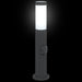 Stâlpi iluminatori cu priză, 3 buc., 50 cm, oțel inoxidabil, IP44 - WALTI WALTI