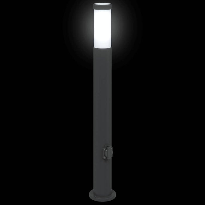 Stâlp luminos cu priză 80 cm oțel inoxidabil IP44 - WALTI WALTI