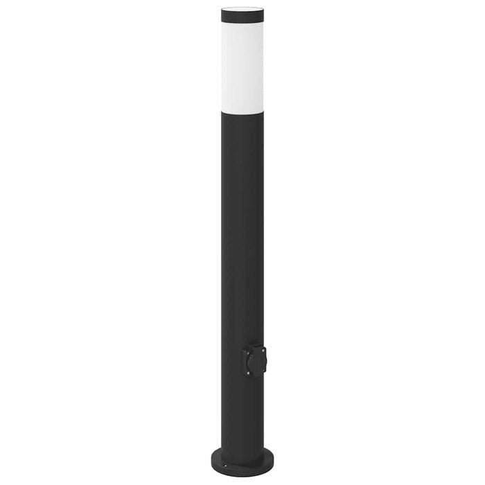 Stâlpi iluminatori cu priză, 3 buc., 80 cm, oțel inoxidabil, IP44 - WALTI WALTI