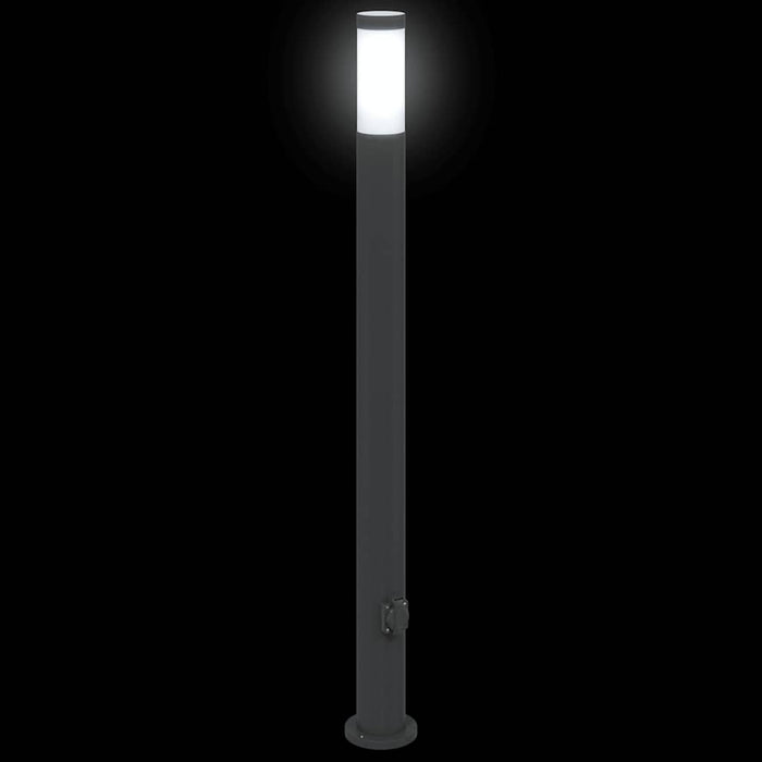Stâlp luminos cu priză 110 cm oțel inoxidabil IP44 - WALTI WALTI