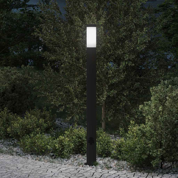 Stâlp luminos cu priză 110 cm oțel inoxidabil IP44 - WALTI WALTI