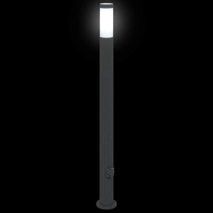 Stâlpi iluminatori cu priză, 3 buc., 110 cm, oțel inoxidabil, IP44 - WALTI WALTI