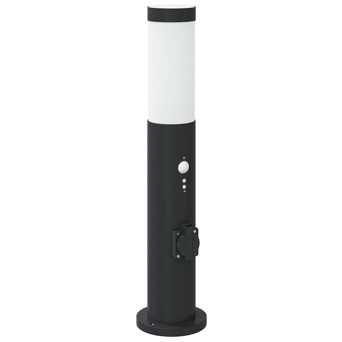 Stâlpi iluminatori cu senzor și priză, 3 buc., 50 cm, oțel inoxidabil, IP44 - WALTI WALTI