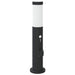 Stâlpi iluminatori cu senzor și priză, 3 buc., 50 cm, oțel inoxidabil, IP44 - WALTI WALTI
