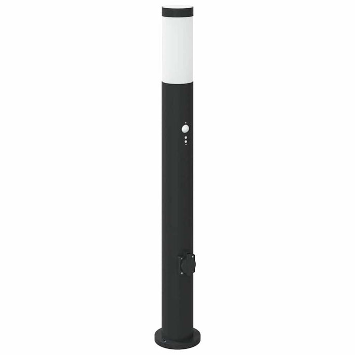 Stâlp luminos cu senzor și priză, 80 cm, oțel inoxidabil, IP44 - WALTI WALTI
