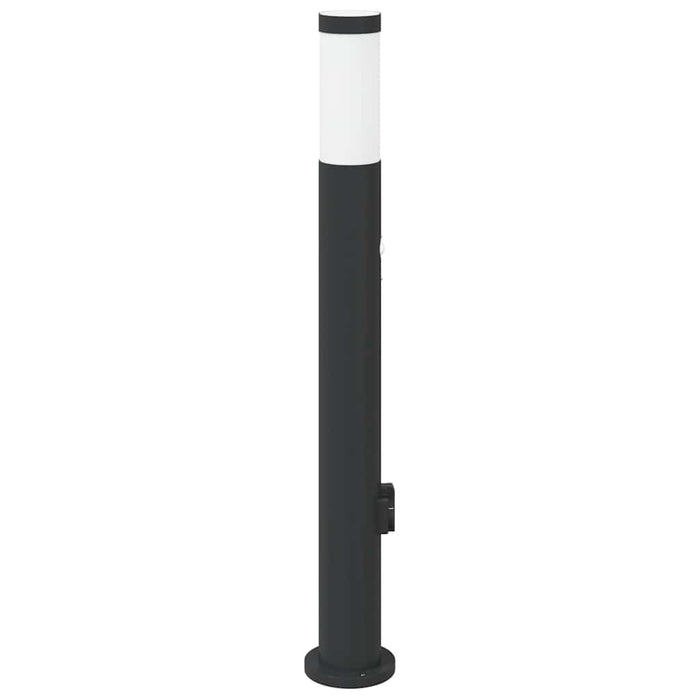 Stâlp luminos cu senzor și priză, 80 cm, oțel inoxidabil, IP44 - WALTI WALTI