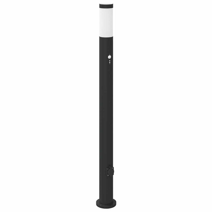 Stâlp luminos cu senzor și priză 110 cm oțel inoxidabil IP44 - WALTI WALTI