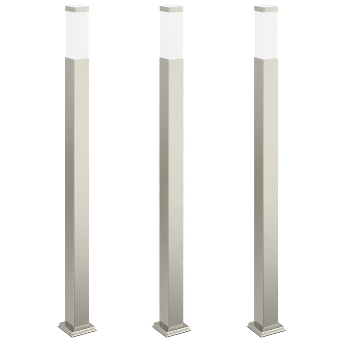 Stâlpi iluminatori 3 buc 110 cm oțel inoxidabil IP44 - WALTI WALTI