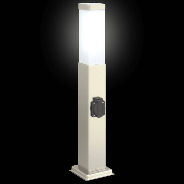 Stâlp luminos cu priză 50 cm oțel inoxidabil IP44 - WALTI WALTI