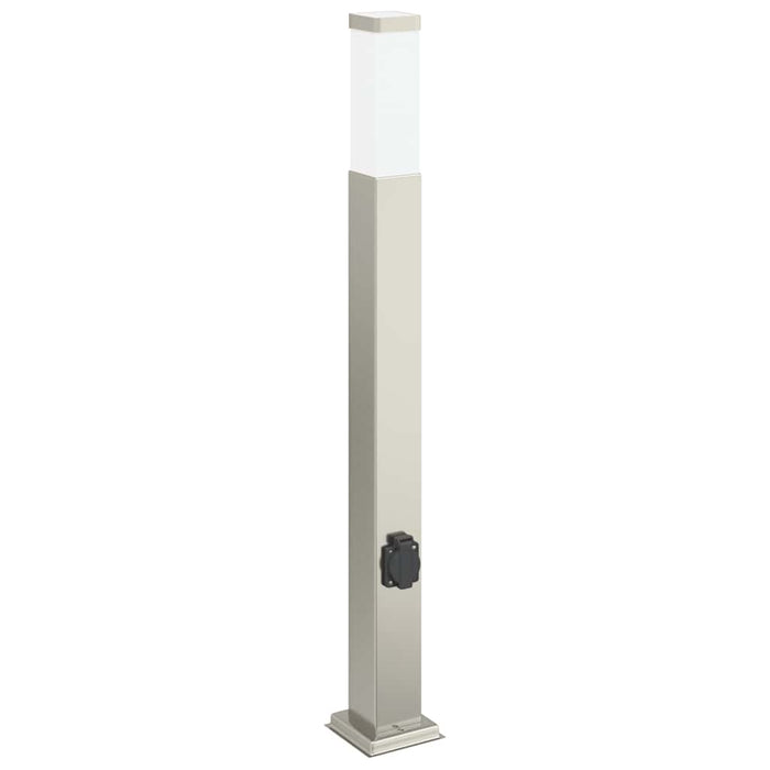 Stâlp luminos cu priză 80 cm oțel inoxidabil IP44 - WALTI WALTI