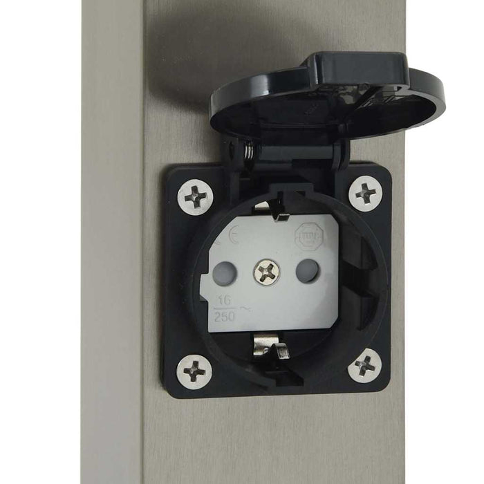 Stâlp luminos cu priză 80 cm oțel inoxidabil IP44 - WALTI WALTI