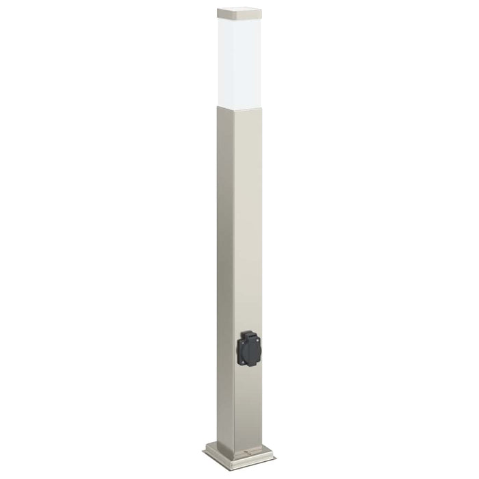 Stâlpi iluminatori cu priză, 3 buc., 80 cm, oțel inoxidabil, IP44 - WALTI WALTI