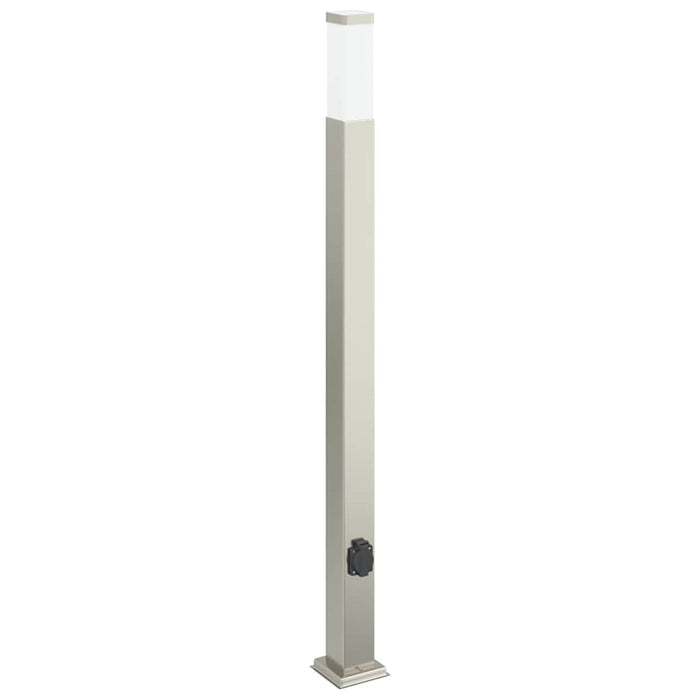 Stâlp luminos cu priză 110 cm oțel inoxidabil IP44 - WALTI WALTI