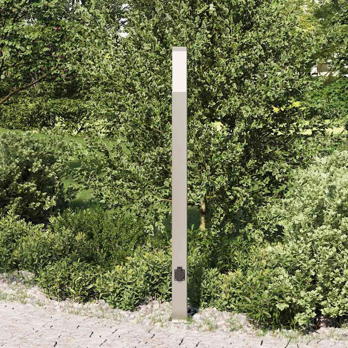 Stâlp luminos cu priză 110 cm oțel inoxidabil IP44 - WALTI WALTI