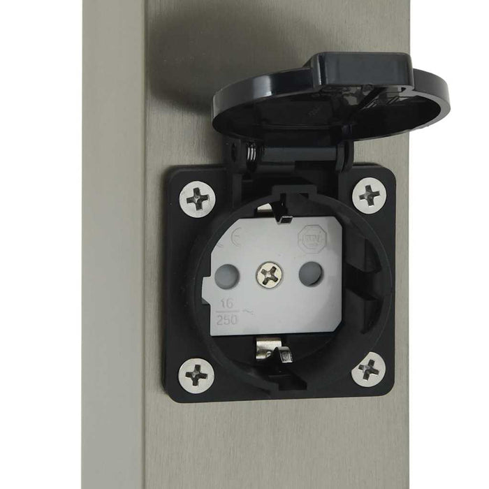 Stâlp luminos cu priză 110 cm oțel inoxidabil IP44 - WALTI WALTI