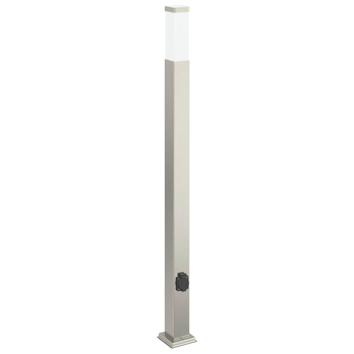 Stâlpi iluminatori cu priză, 3 buc., 110 cm, oțel inoxidabil, IP44 - WALTI WALTI