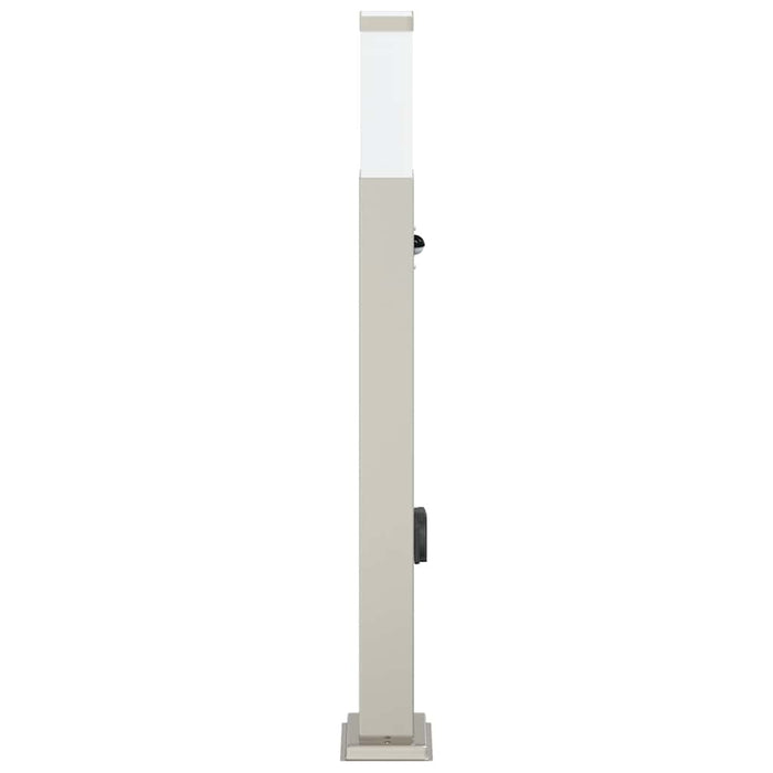 Stâlp luminos cu senzor și priză, 80 cm, oțel inoxidabil, IP44 - WALTI WALTI