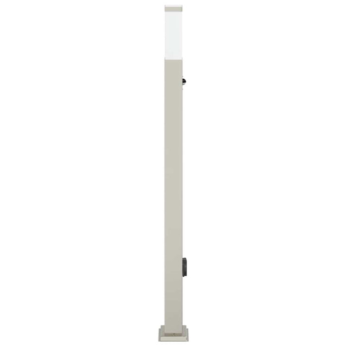 Stâlp luminos cu senzor și priză 110 cm oțel inoxidabil IP44 - WALTI WALTI