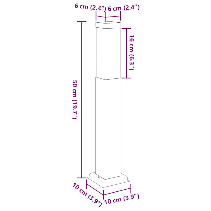 Stâlp luminos 50 cm negru IP44 - WALTI WALTI
