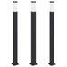 Stâlpi iluminatori 3 buc 110 cm Negru IP44 - WALTI WALTI