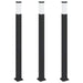 Stâlpi iluminatori cu senzor, 3 buc., 110 cm, negru, IP44 - WALTI WALTI