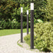 Stâlpi iluminatori cu senzor, 3 buc., 110 cm, negru, IP44 - WALTI WALTI
