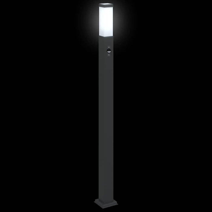 Stâlpi iluminatori cu senzor, 3 buc., 110 cm, negru, IP44 - WALTI WALTI