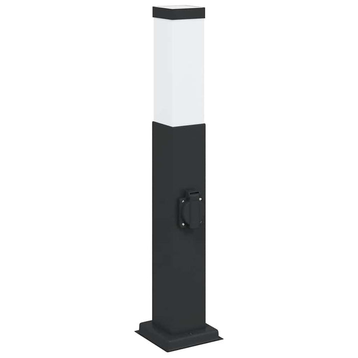 Stâlp luminos cu priză 50 cm negru IP44 - WALTI WALTI