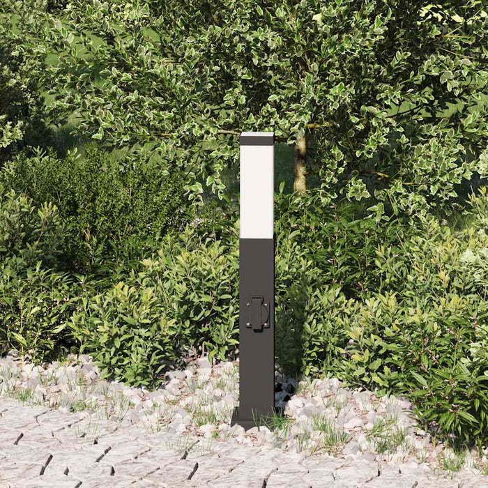 Stâlp luminos cu priză 50 cm negru IP44 - WALTI WALTI