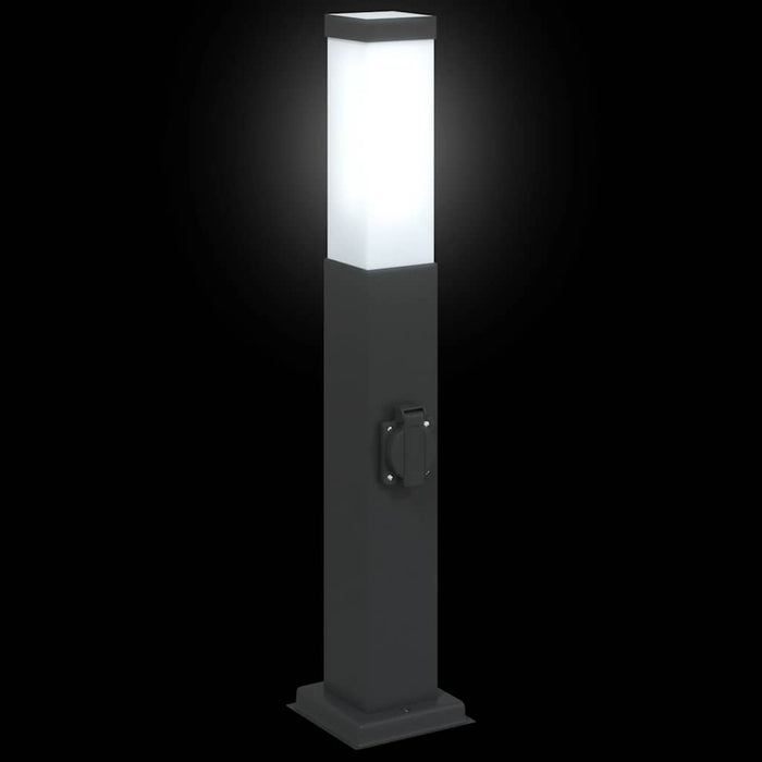 Stâlp luminos cu priză 50 cm negru IP44 - WALTI WALTI