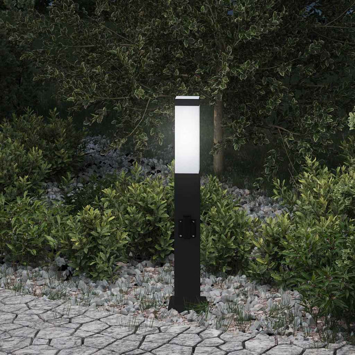 Stâlp luminos cu priză 50 cm negru IP44 - WALTI WALTI