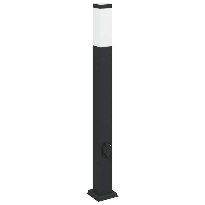 Stâlp luminos cu priză 80 cm negru IP44 - WALTI WALTI
