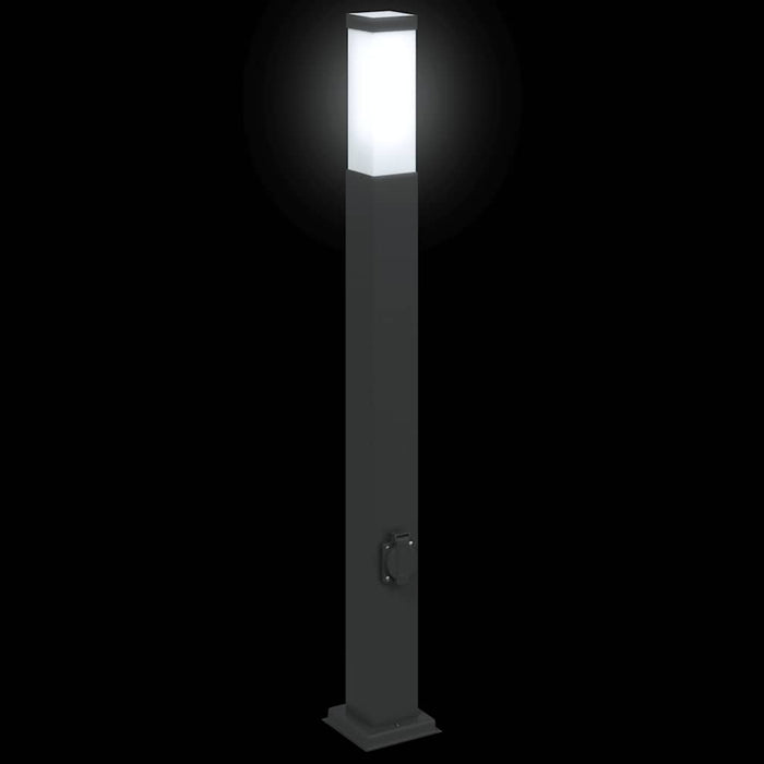 Stâlp luminos cu priză 80 cm negru IP44 - WALTI WALTI