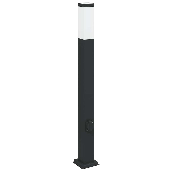 Stâlpi iluminatori cu priză, 3 buc., 80 cm, negru, IP44 - WALTI WALTI