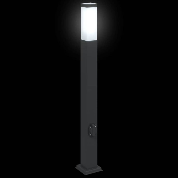 Stâlpi iluminatori cu priză, 3 buc., 80 cm, negru, IP44 - WALTI WALTI