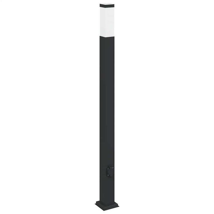 Stâlp luminos cu priză 110 cm negru IP44 - WALTI WALTI