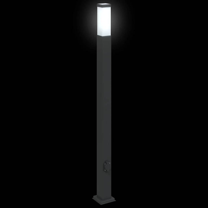 Stâlp luminos cu priză 110 cm negru IP44 - WALTI WALTI