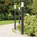 Stâlpi iluminatori cu priză, 3 buc., 110 cm, negru, IP44 - WALTI WALTI
