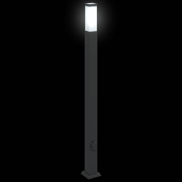 Stâlpi iluminatori cu priză, 3 buc., 110 cm, negru, IP44 - WALTI WALTI