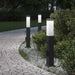 Stâlpi iluminatori cu senzor și priză, 3 buc., 50 cm, negru, IP44 - WALTI WALTI