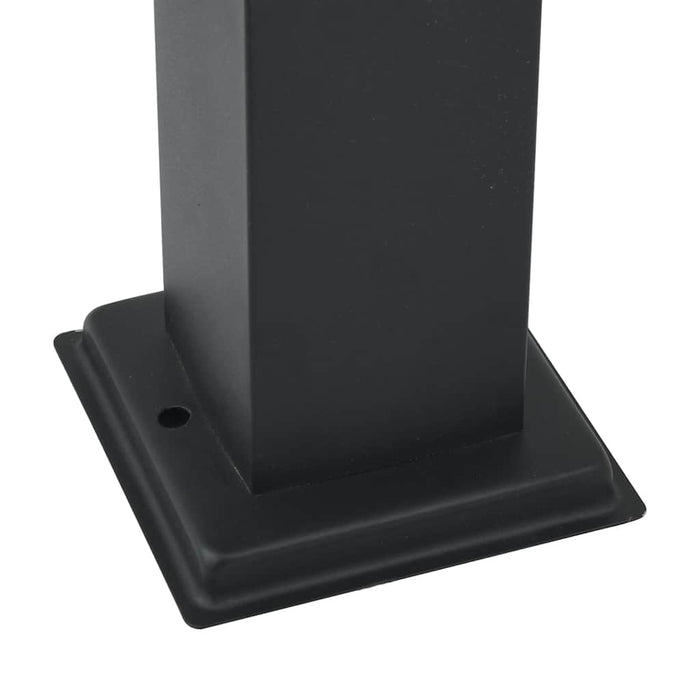 Stâlpi iluminatori cu senzor și priză, 3 buc., 80 cm, negru, IP44 - WALTI WALTI