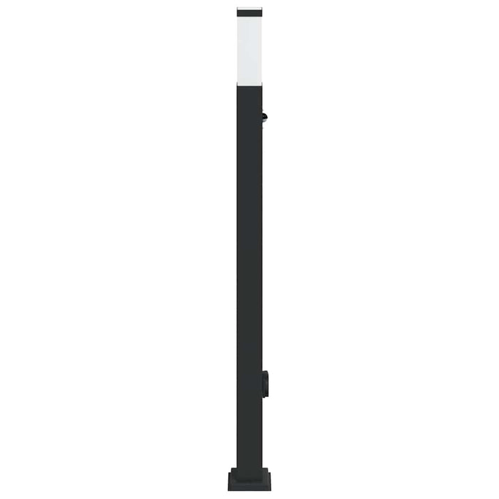 Stâlp luminos cu senzor și priză 110 cm negru IP44 - WALTI WALTI