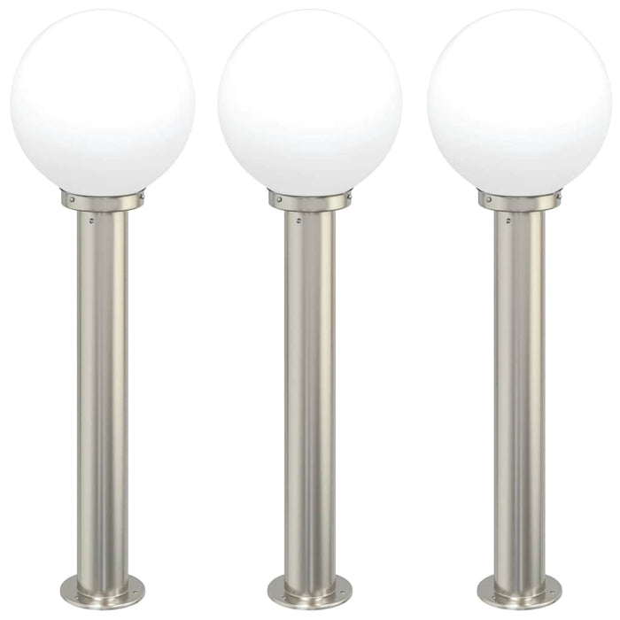 Stâlpi iluminatori 3 buc. 80 cm oțel inoxidabil IP44 - WALTI WALTI