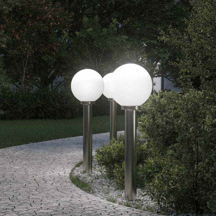 Stâlpi iluminatori 3 buc. 80 cm oțel inoxidabil IP44 - WALTI WALTI