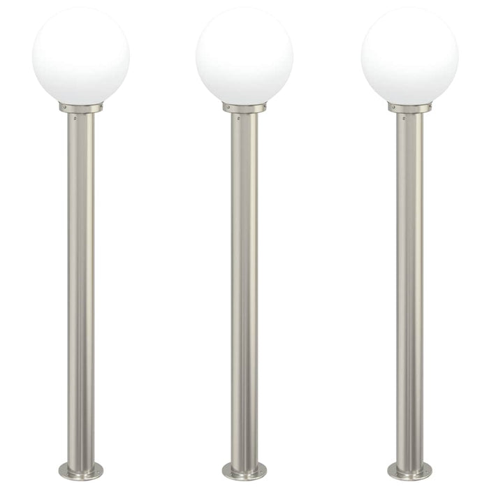 Stâlpi iluminatori 3 buc 120 cm oțel inoxidabil IP44 - WALTI WALTI