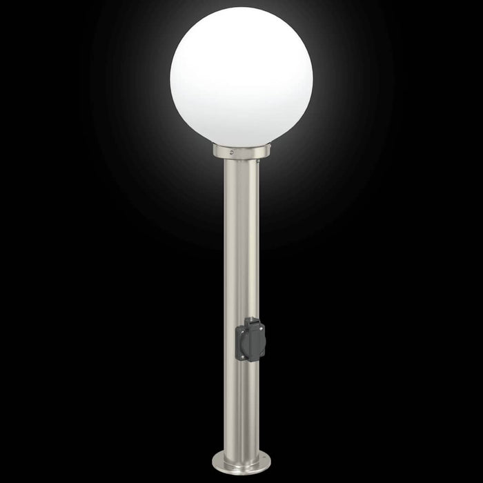 Stâlp luminos cu priză 80 cm oțel inoxidabil IP44 - WALTI WALTI