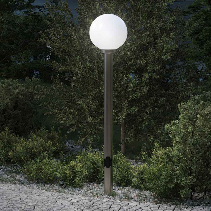 Stâlp luminos cu priză 120 cm oțel inoxidabil IP44 - WALTI WALTI