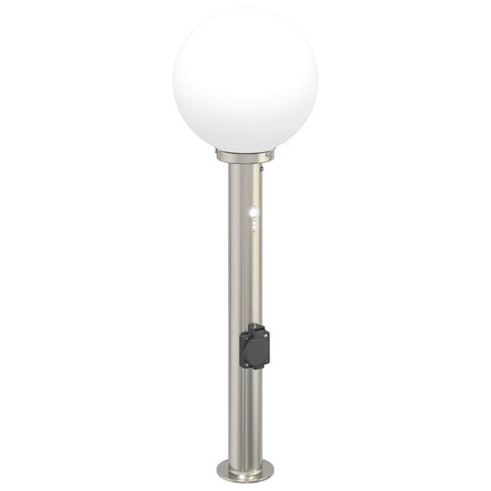 Stâlpi iluminatori cu senzor și priză, 3 buc., 80 cm, oțel inoxidabil, IP44 - WALTI WALTI