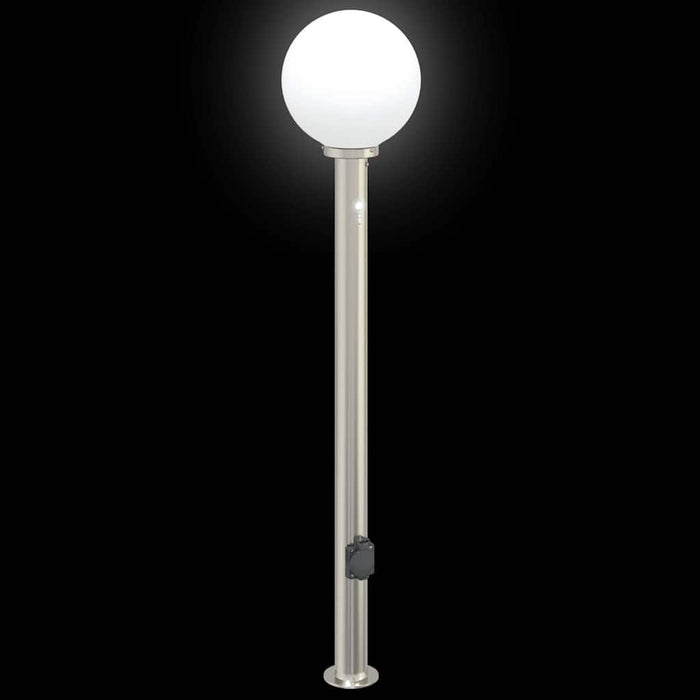Stâlp luminos cu senzor și priză 120 cm oțel inoxidabil IP44 - WALTI WALTI